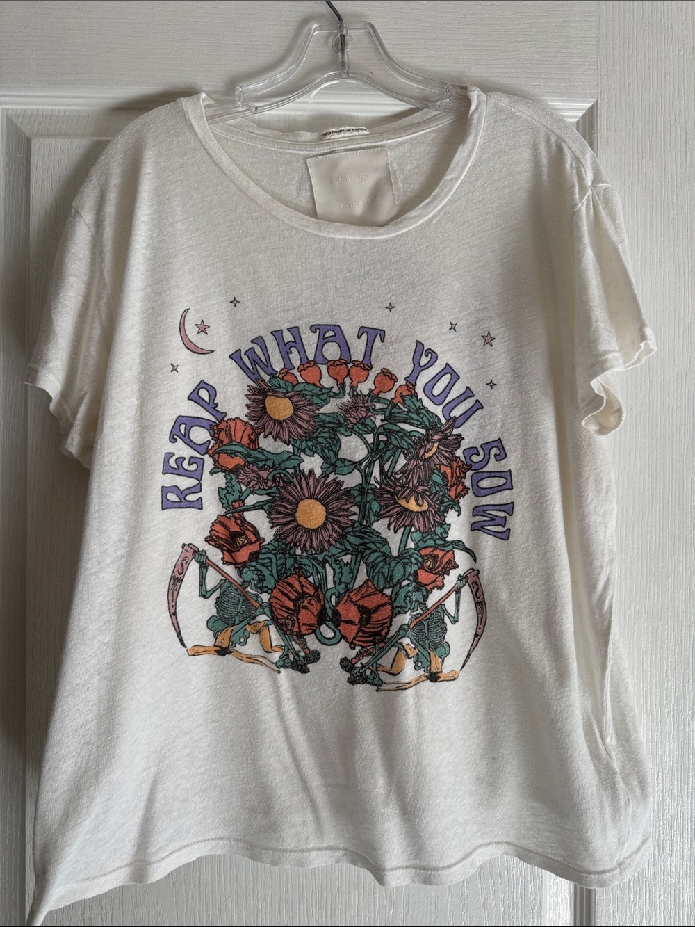 Mother Denim Graphic Tee - 'Reap What You Sow'